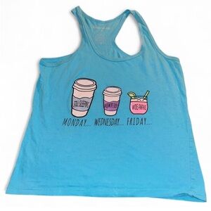 Emme Jordan Blue Cotton Tank Top